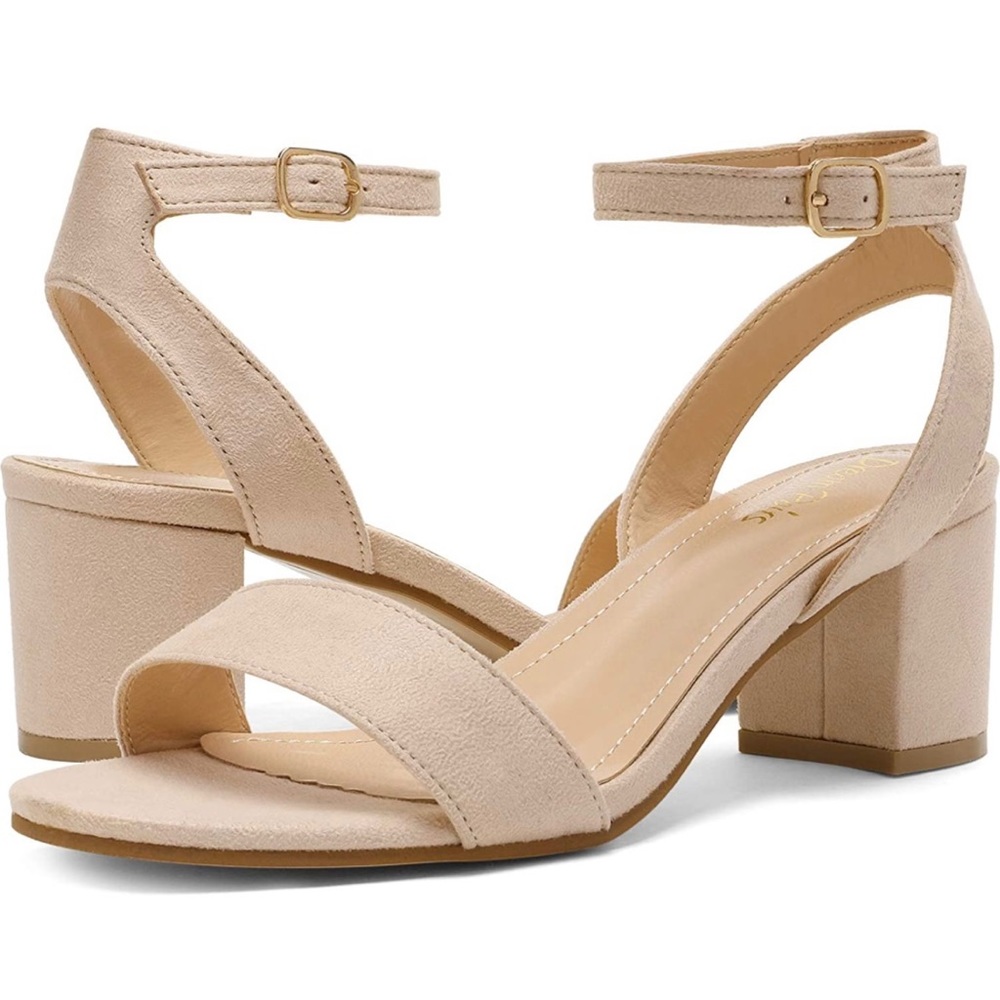 NWOT DREAM PAIRS Women’s Open Toe Ankle Strap Heels